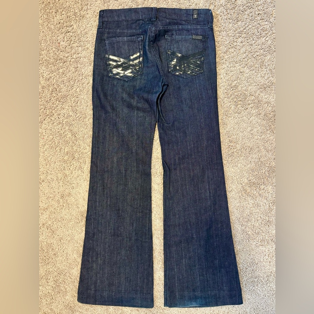 Vintage 2000’s 7 For All Mankind Dark Blue Dojo Jeans - Size 26 Great Condition!